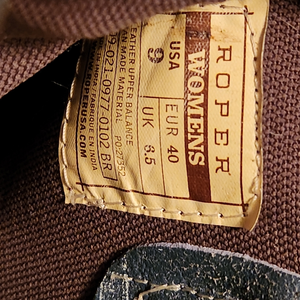 Roper American Patriotic Black and Red Western Boots - Picture 8 of 9